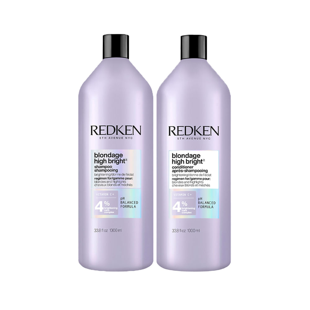 Kit Redken Blondage High Bright Shampoo 1000 ml + Condicionador 1000 ml