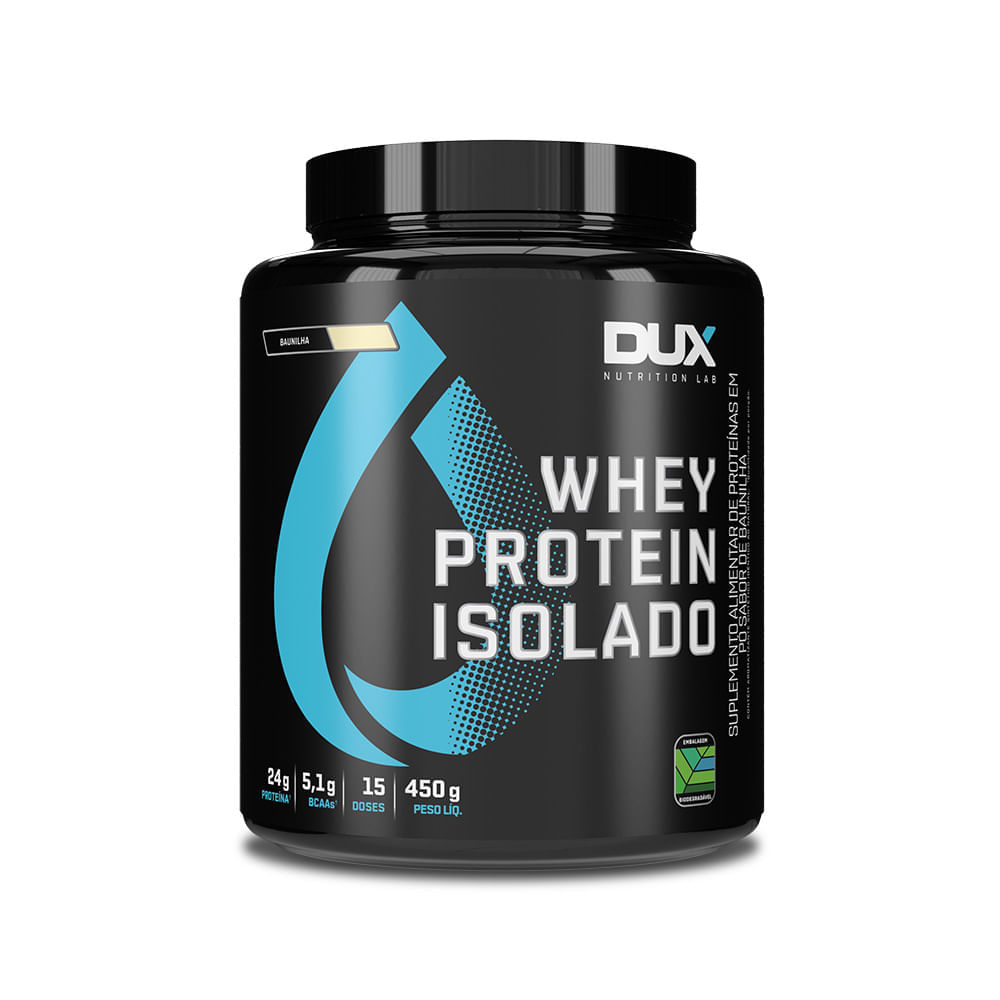 WHEY PROTEIN ISOLADO BAUNILHA DUX NUTRITION 450G