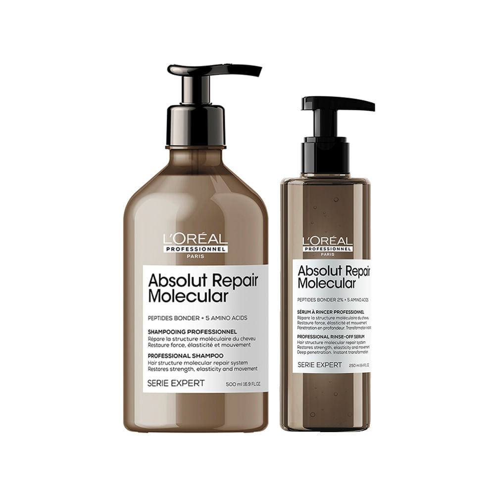Kit L'oréal Professionnel Absolut Repair Molecular Shampoo 500 Ml + Sérum 250 Ml