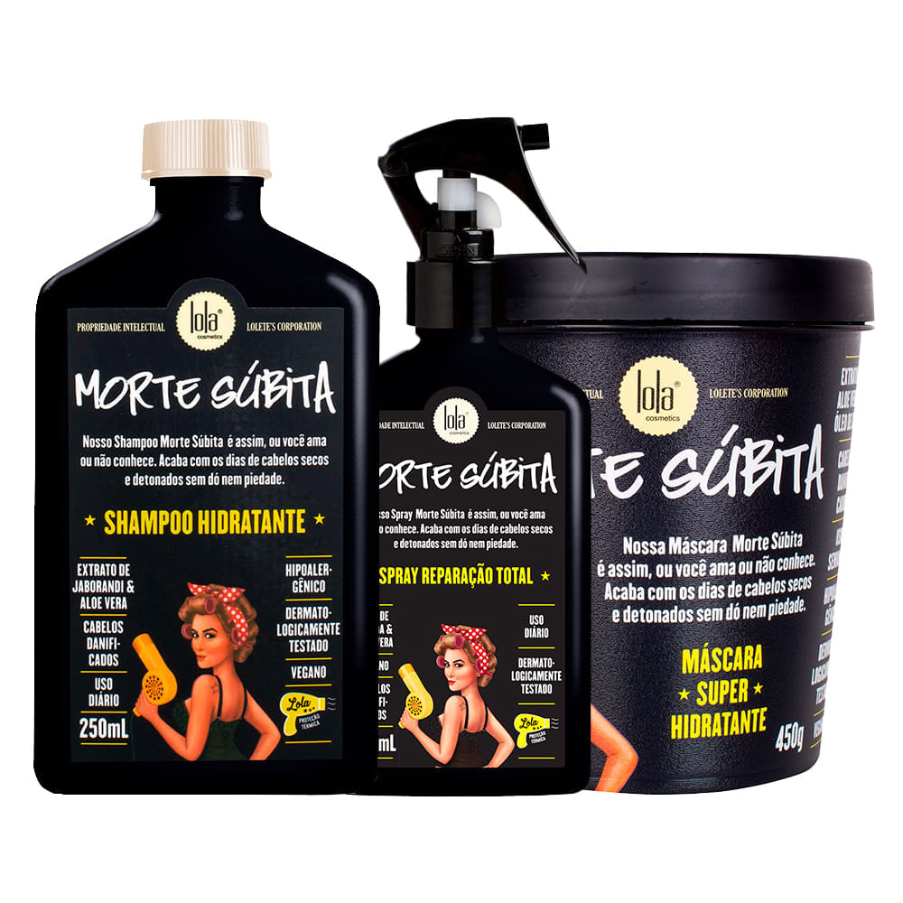 Kit Lola Cosmetics Hidratação Morte Súbita 3 Produtos