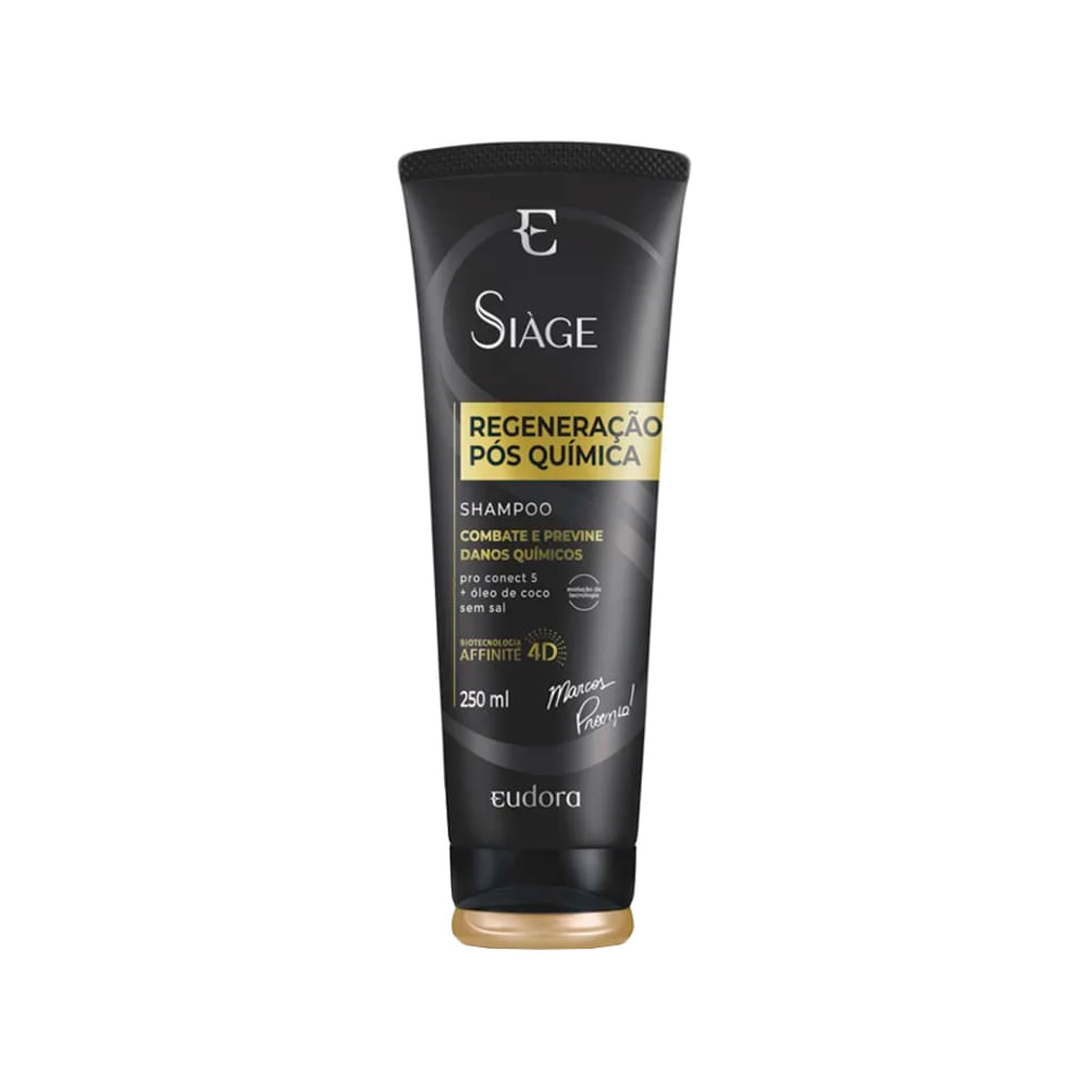 Shampoo Eudora Siàge Regeneração Pós Química 4D 250 ml