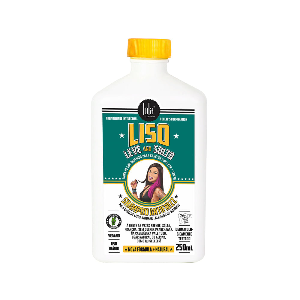 Shampoo Antifrizz Lola Cosmetics Liso, Leve And Solto 250 Ml