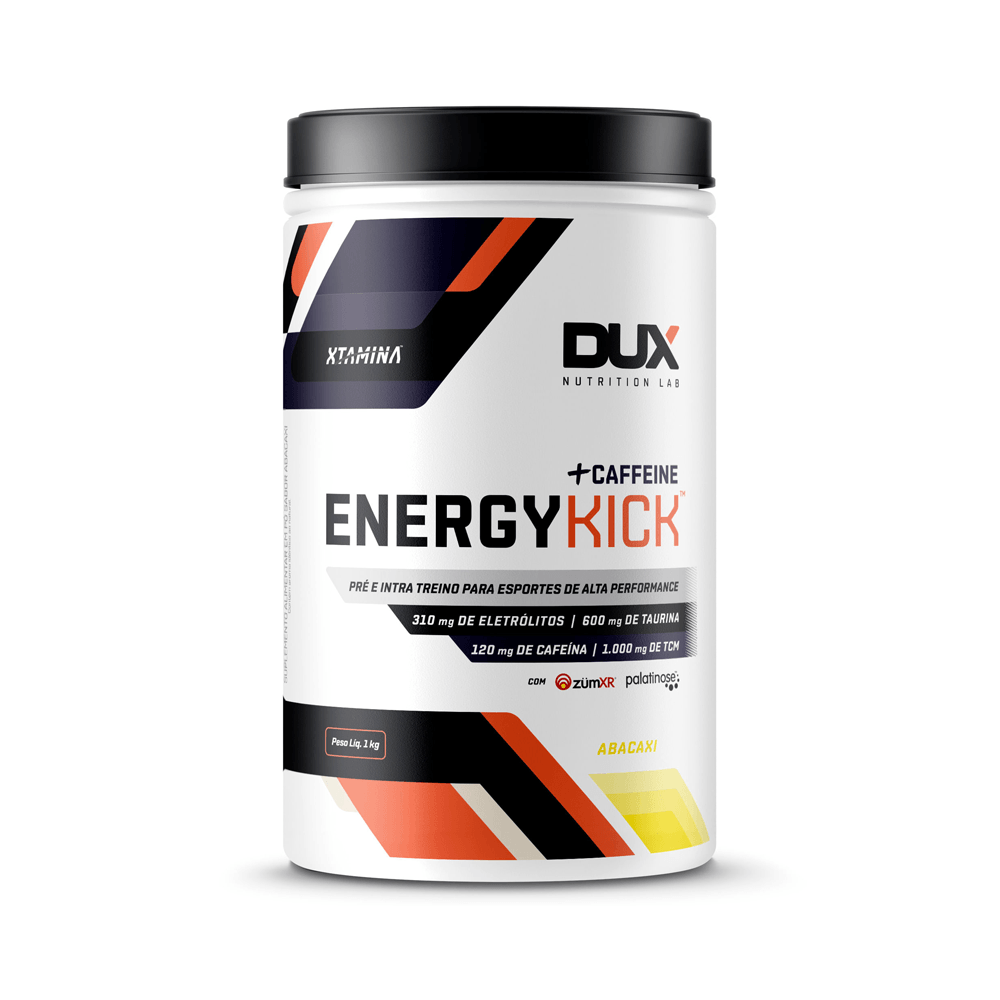 ENERGY KICK CAFFEINE SABOR ABACAXI DUX NUTRITION POTE 1000G