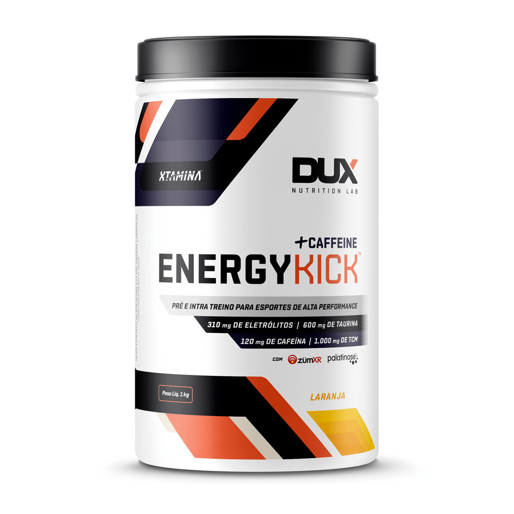 ENERGY KICK CAFFEINE LARANJA DUX NUTRITION POTE 1000G