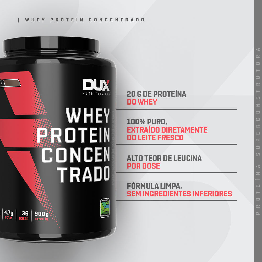 Whey Protein Concentrado Dux Nutrition Sabor Coco 900g