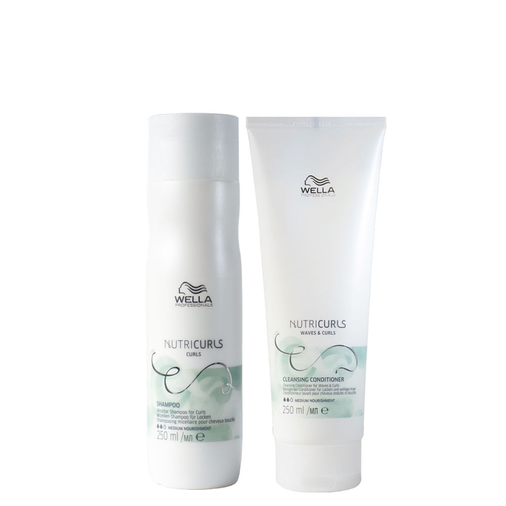 Kit Wella Professionals Nutricurls Shampoo 250 Ml + Condicionador Cowash 250 Ml
