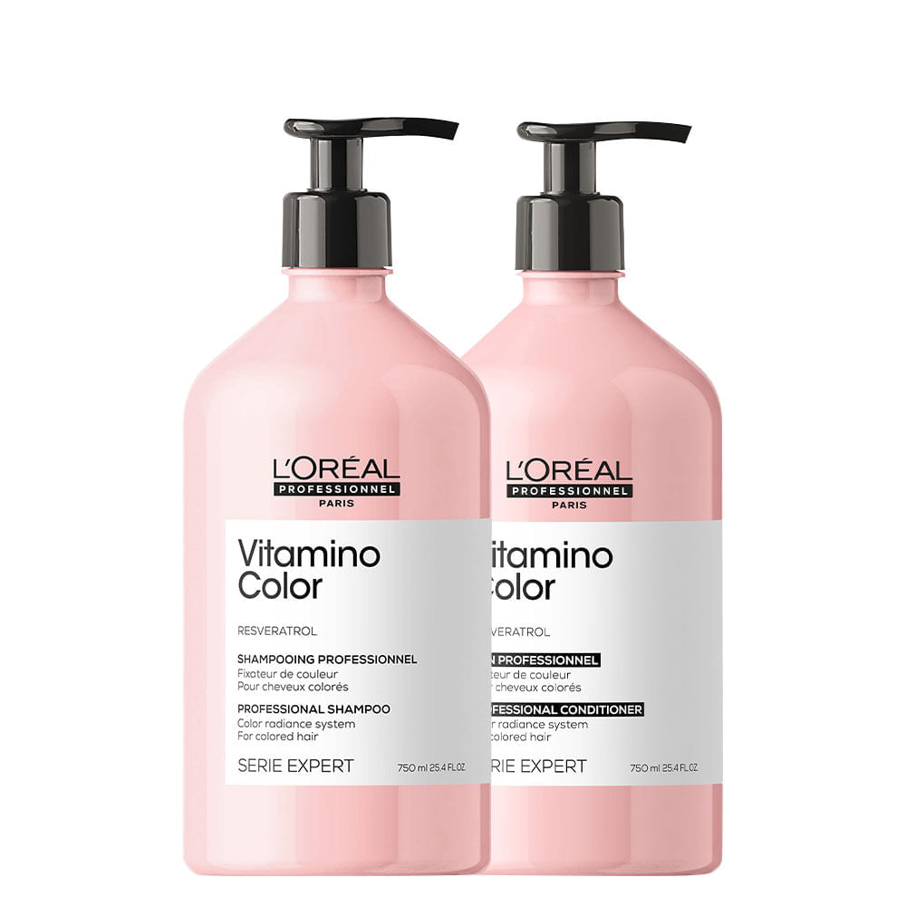 Kit L'oréal Professionnel  Serie Expert Vitamino Color Shampoo 750 Ml + Condicionador 750 Ml