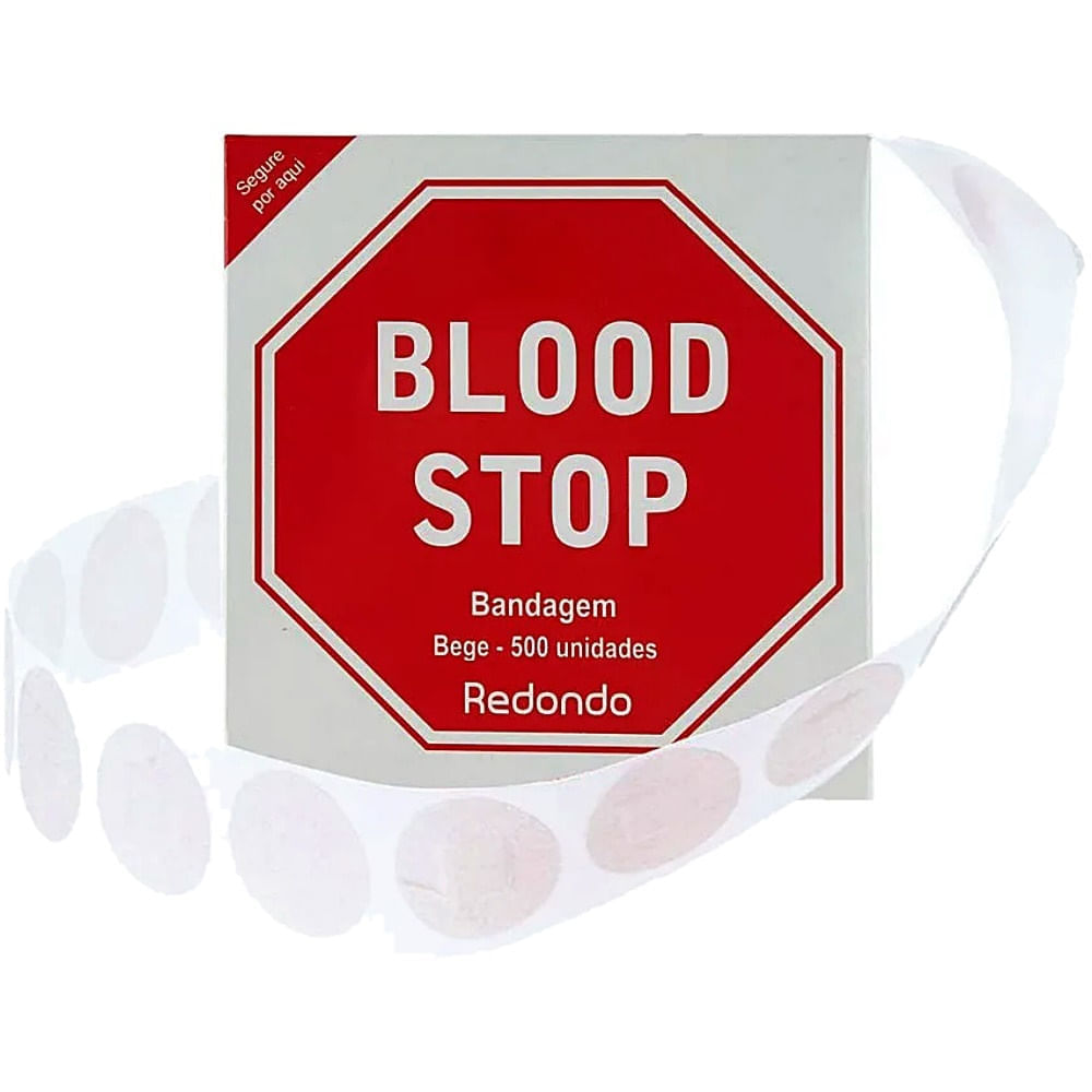 Curativo Bandagem Blood Stop Bege 500 Unidades Amp
