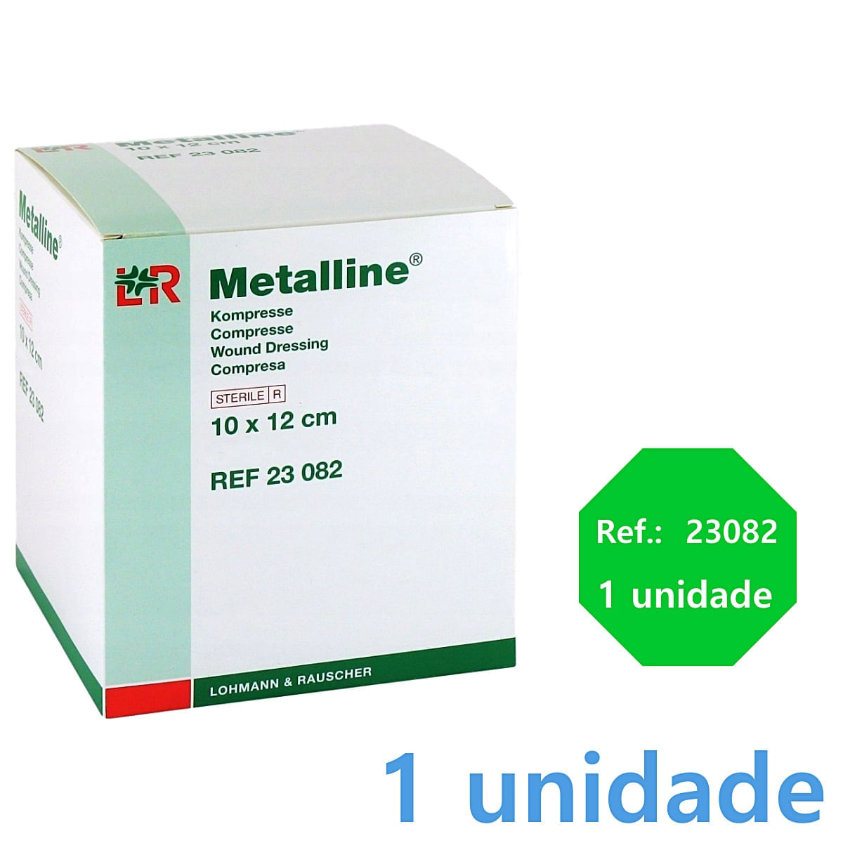 Curativo Dressing Cobertura Metalline 23082 10X12cm unidade Lohmann E Rauscher
