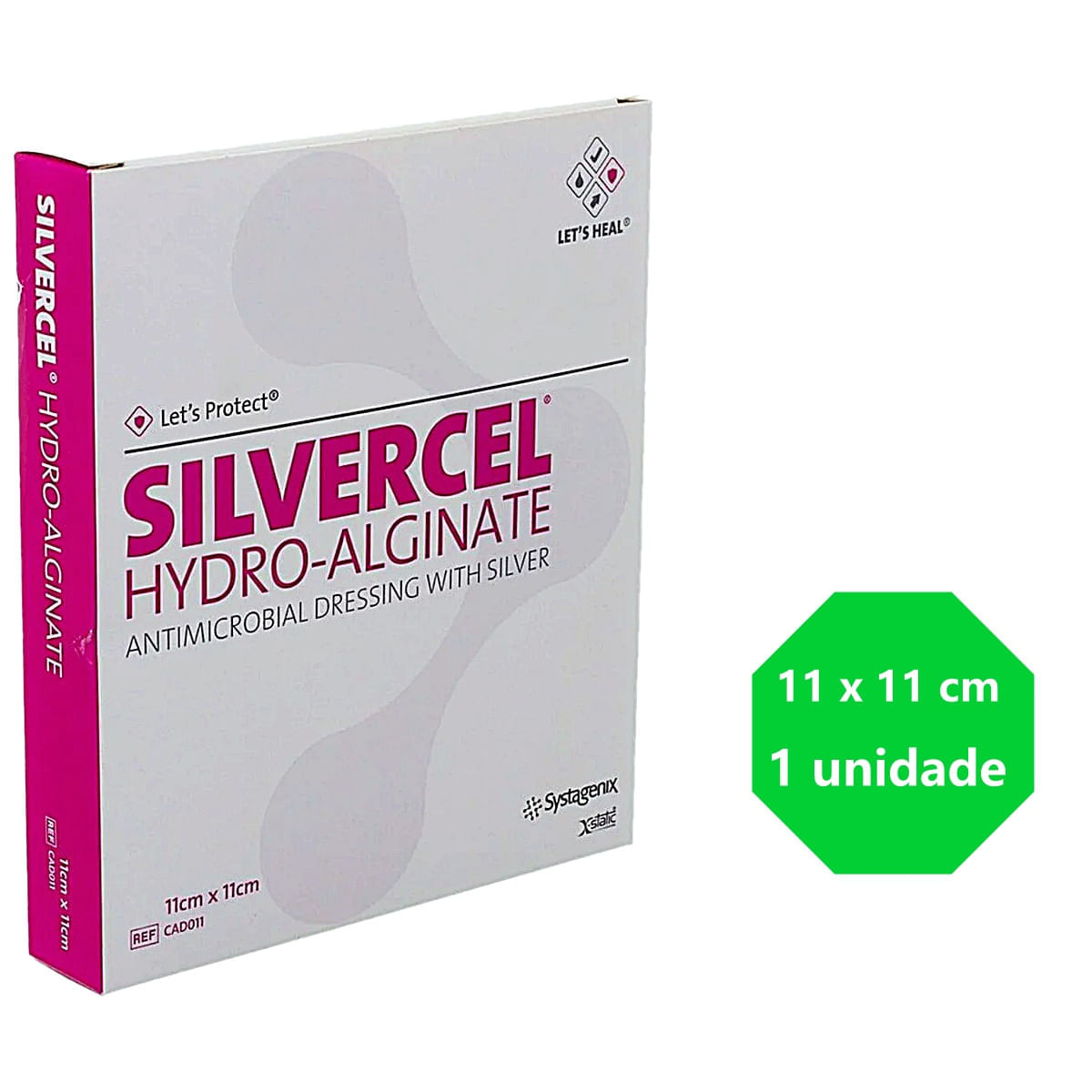 Curativo Silvercel CAD011 11x11cm unidade Systagenix