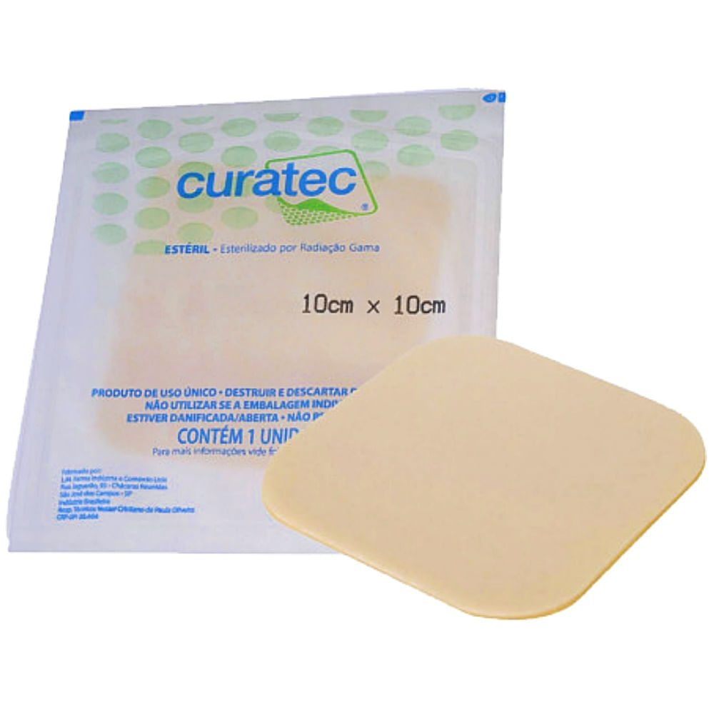 Curativo Curatec Hidrocolóide Plus Extra Fino 10x10cm Unidade Curatec