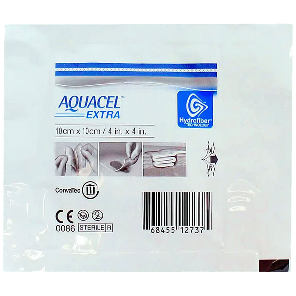 Curativo Aquacel Extra Convatec 420672 10x10cm Unidade Convatec