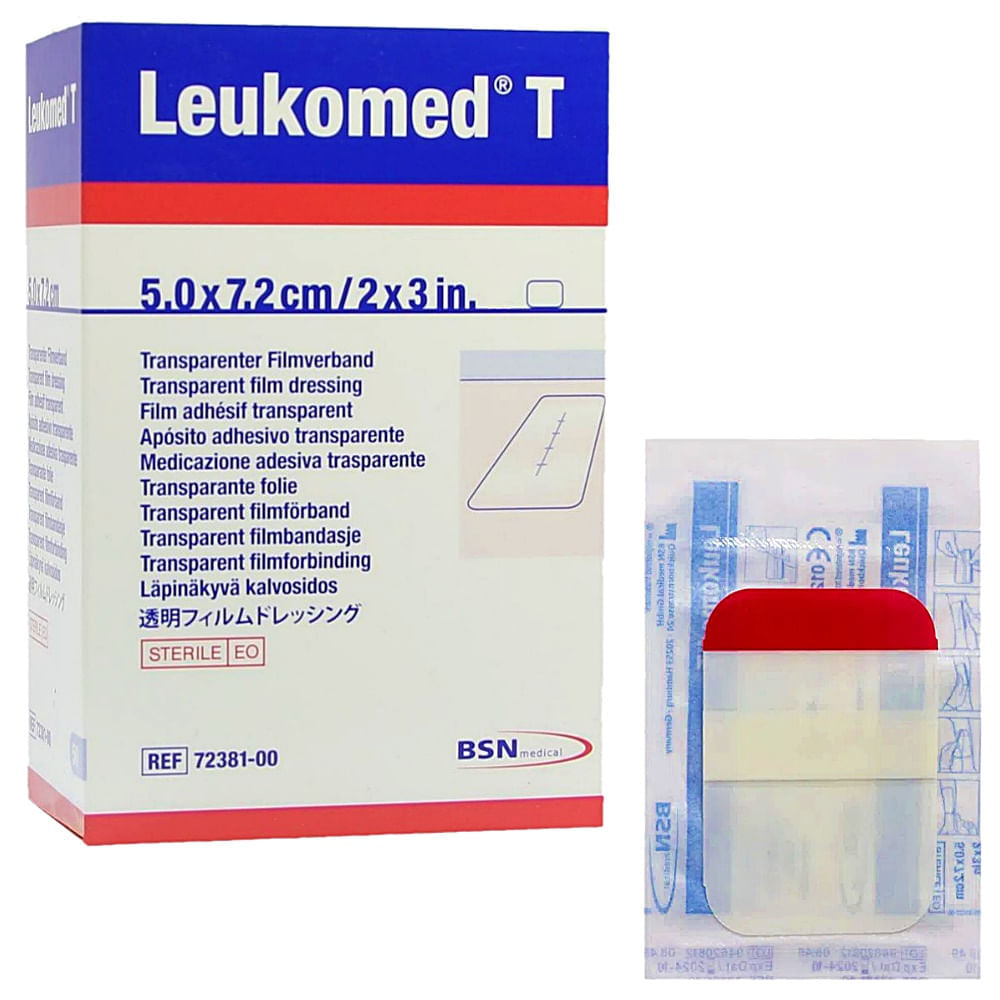 Curativo Filme Transparente Leukomed T 72381-00 5x7.2cm unidade Bsn
