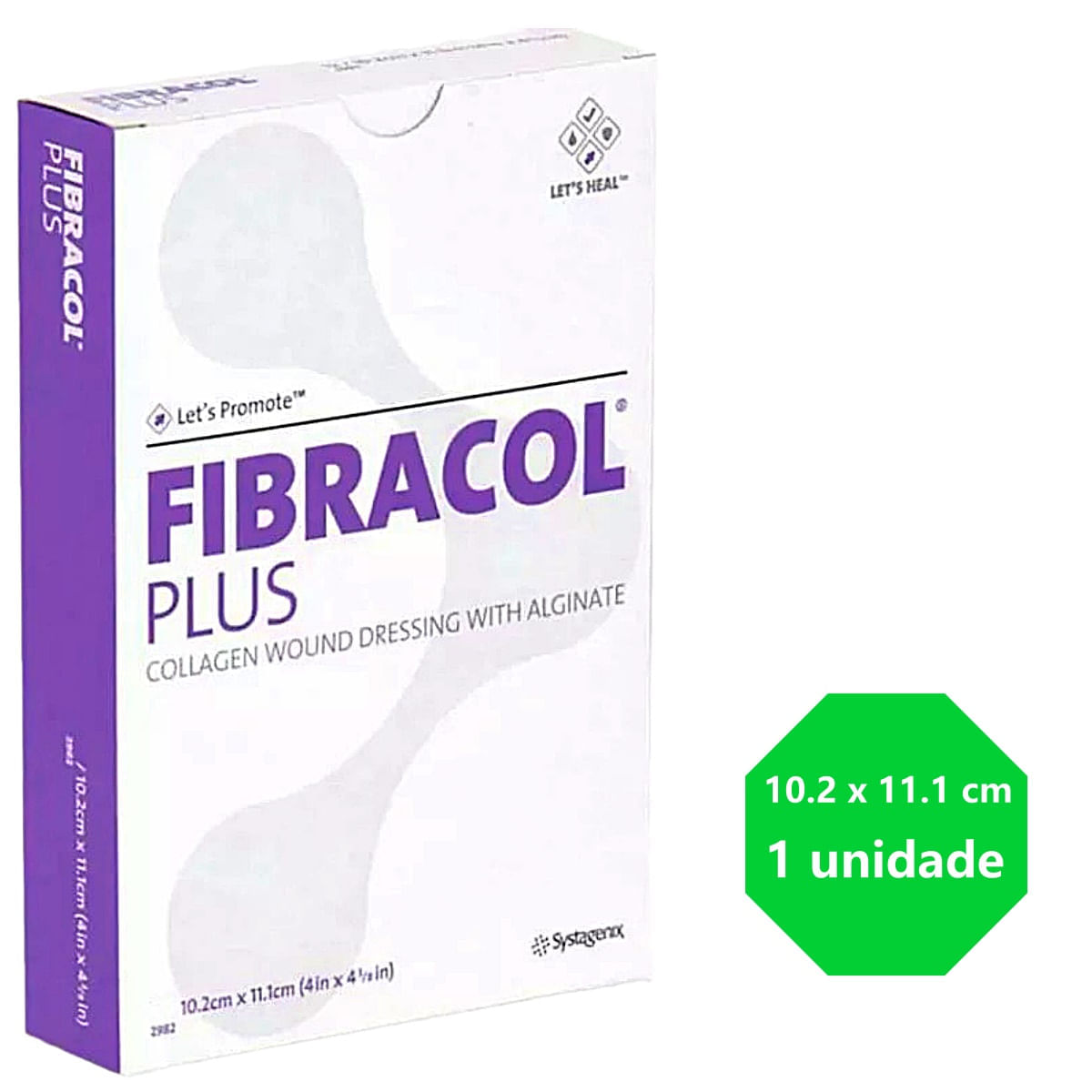 Curativo Fibracol Plus 10.2cmx11.1cm Unidade Systagenix