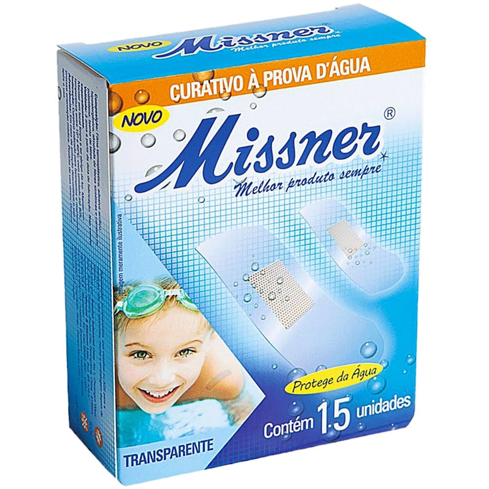 Curativo Flexível Missner A Prova D´agua 25x75mm 15 Unidades Missner