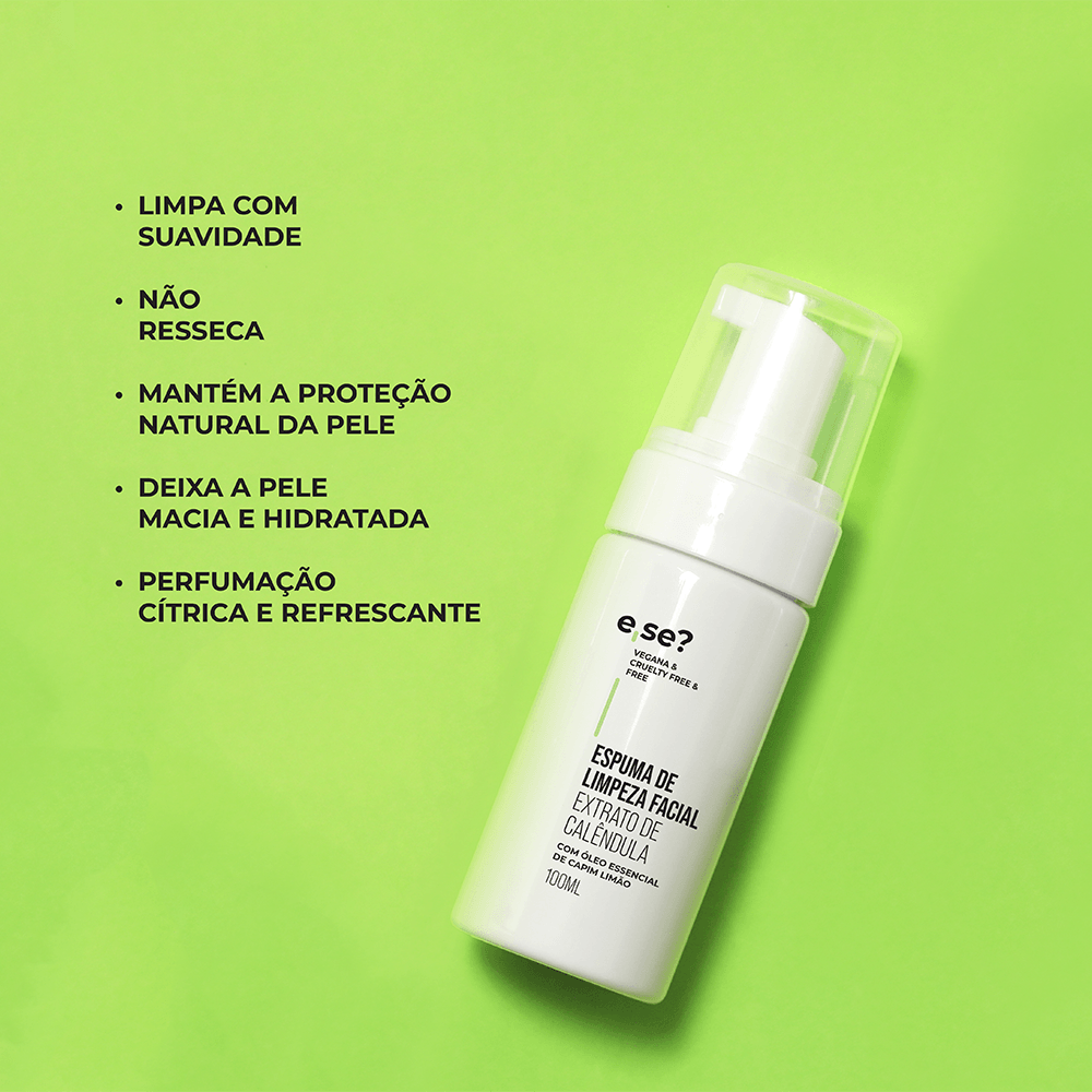 Kit Controle Espuma de Limpeza Facial 100ml + Sérum Niacinamicida 30ml E Se? Cosméticos