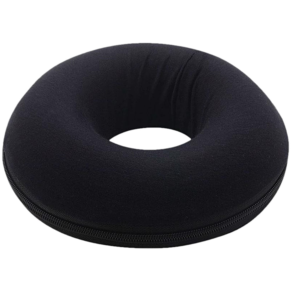 Almofada Redonda Mini Naturlatex 20x5cm Preta