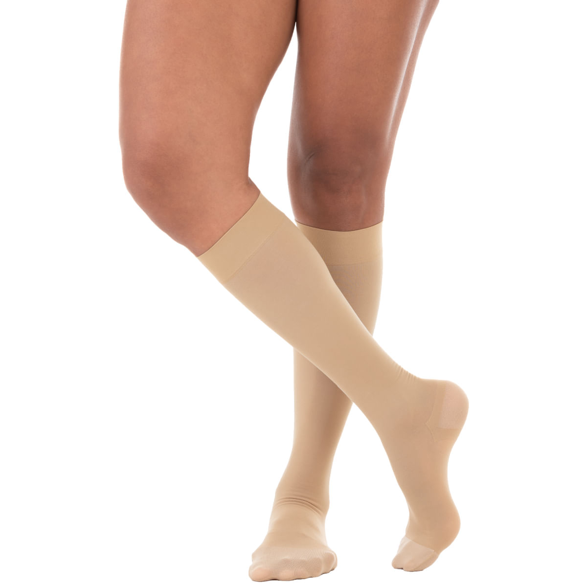 Meia De Compressão 3/4 6000 Venosan - Bege - 20-30mmhg - Pé Fechado - Tamanho G