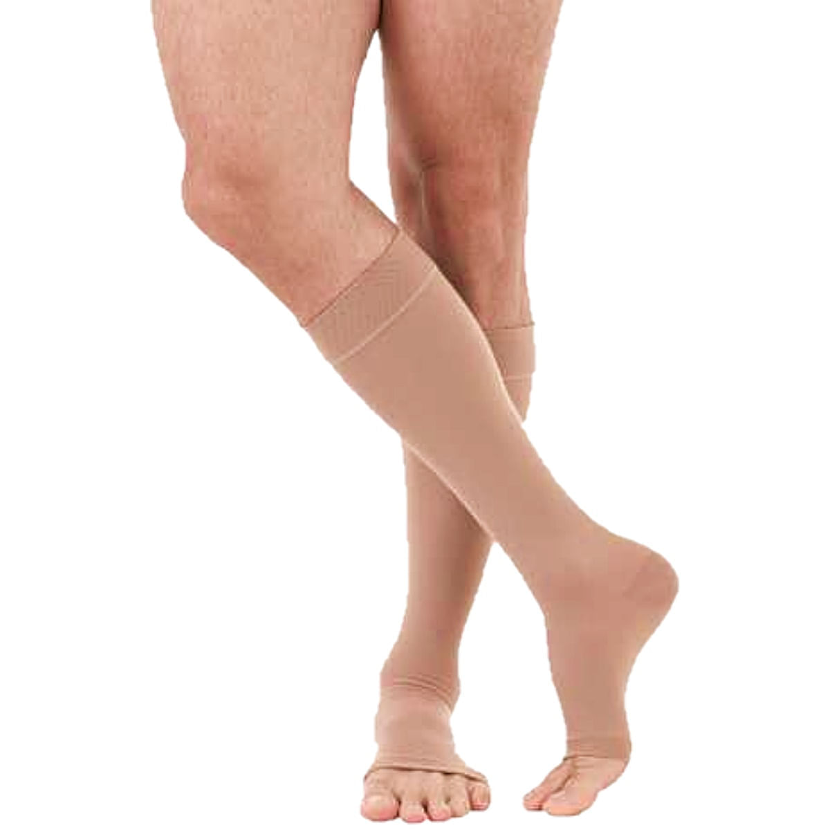 Meia 3/4 Venosan Comfortline 20-30mmhg Aberta Bege M Curta
