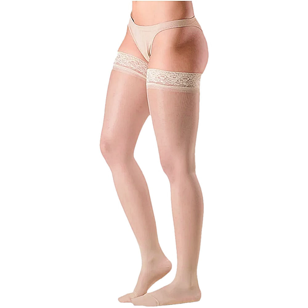 Meia 7/8 Sigvaris Audace 15-20mmhg Fechada Natural Clara Tam 3