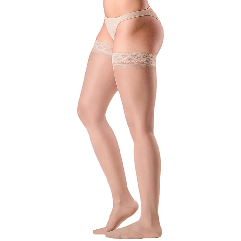 Meia 7/8 Sigvaris Audace 15-20mmhg Fechada Natural Tam 3