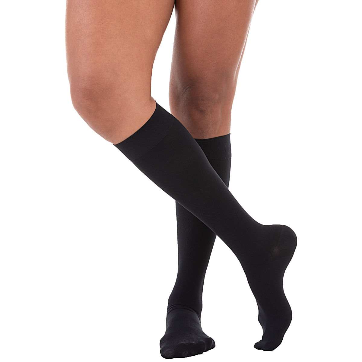 Meia De Compressão 3/4 Ultraline 4000 Venosan - 20-30mmhg - Pé Fechado - Preta - Tamanho Xg