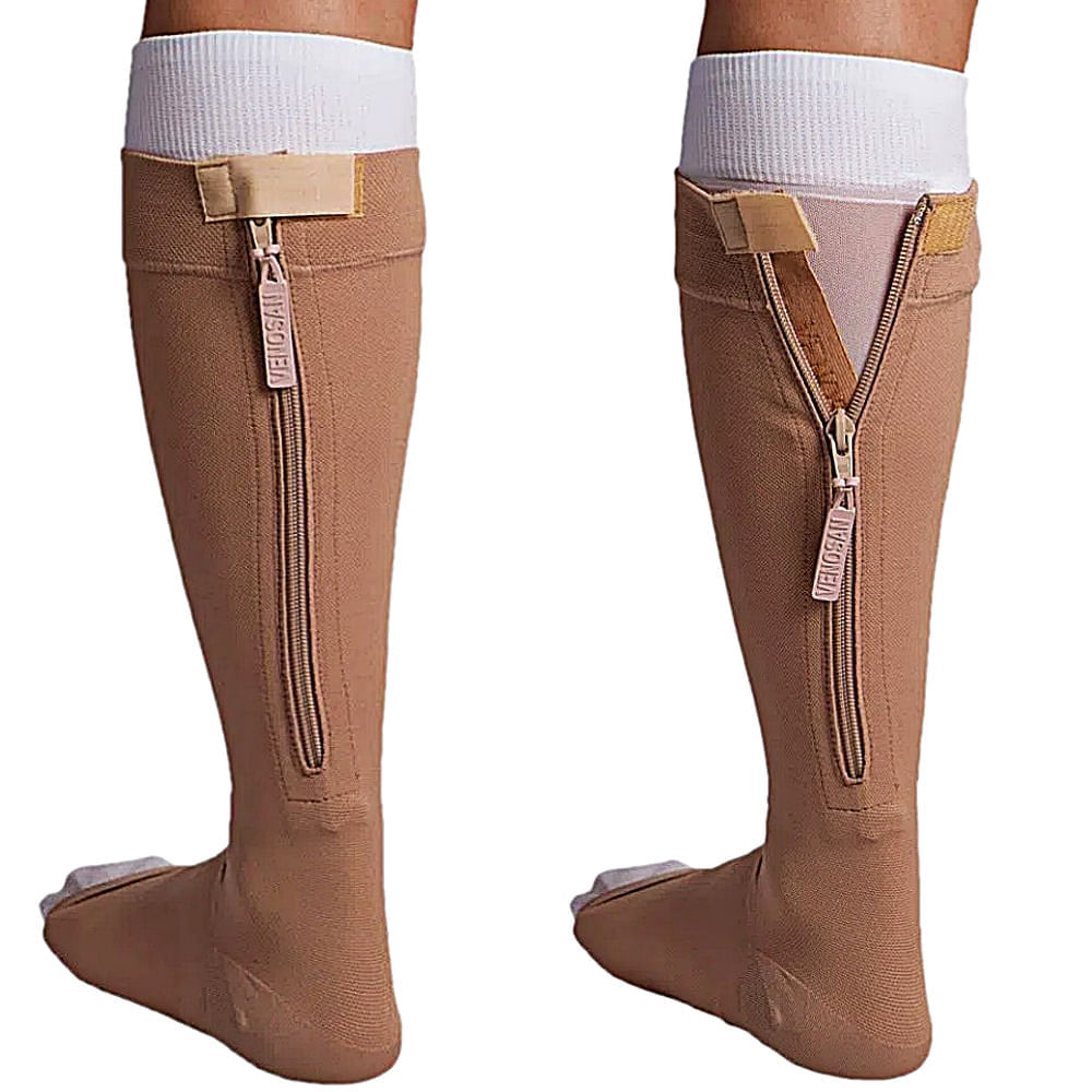 Kit De Meias Para Úlceras Ulcercomfort Venosan Com Zíper Longa Tam Xg