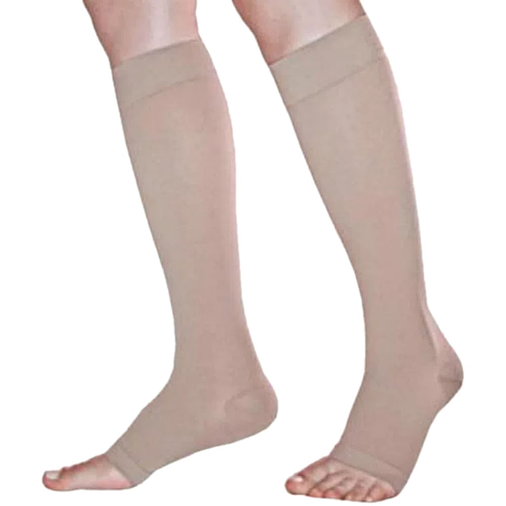 Meia 3/4 Sigvaris Basic 20-30mmhg Aberta Natural Tam P2