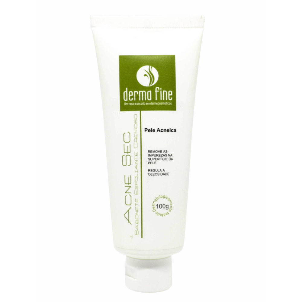 Derma Fine Acne Sec Sabonete Esfoliante Cremoso 100g