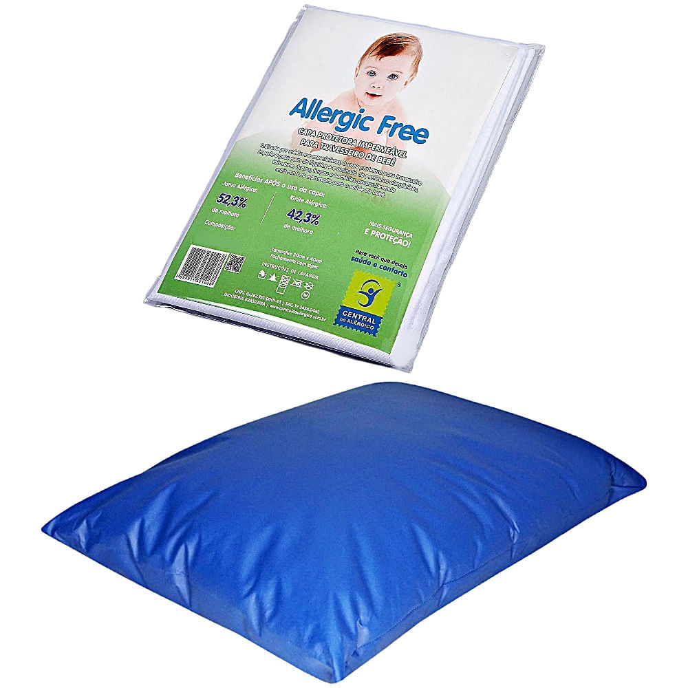 Capa Travesseiro Bebe Anti-acaro Em Napa 30x60cm Unidade