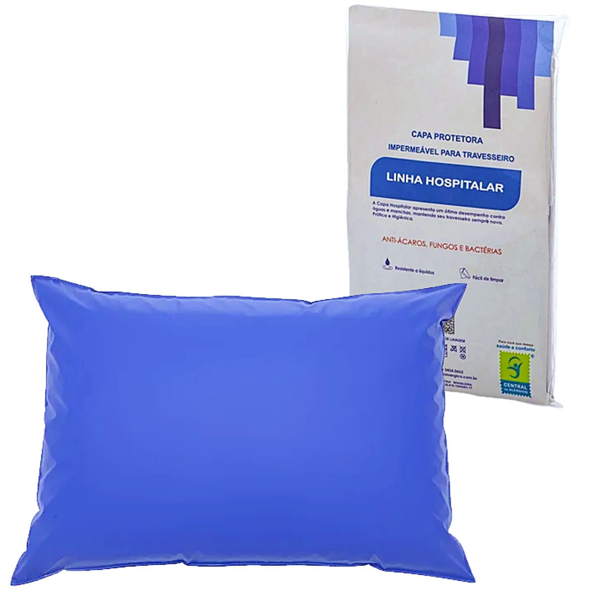 Capa Impermeável Para Travesseiro Junior Napa Com Zíper 40x60cm Unidade