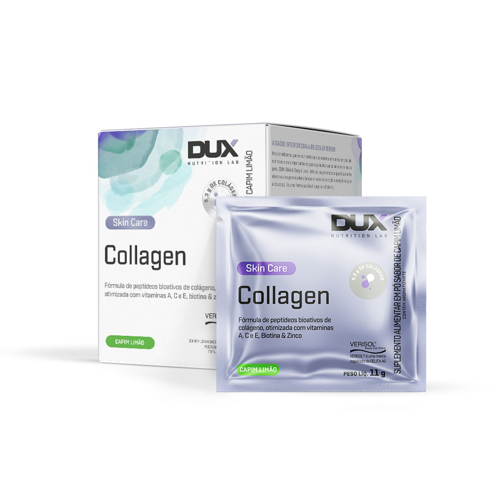 COLLAGEN CAPIM LIMÃO DUX NUTRITION 10 SACHÊS 11G CADA