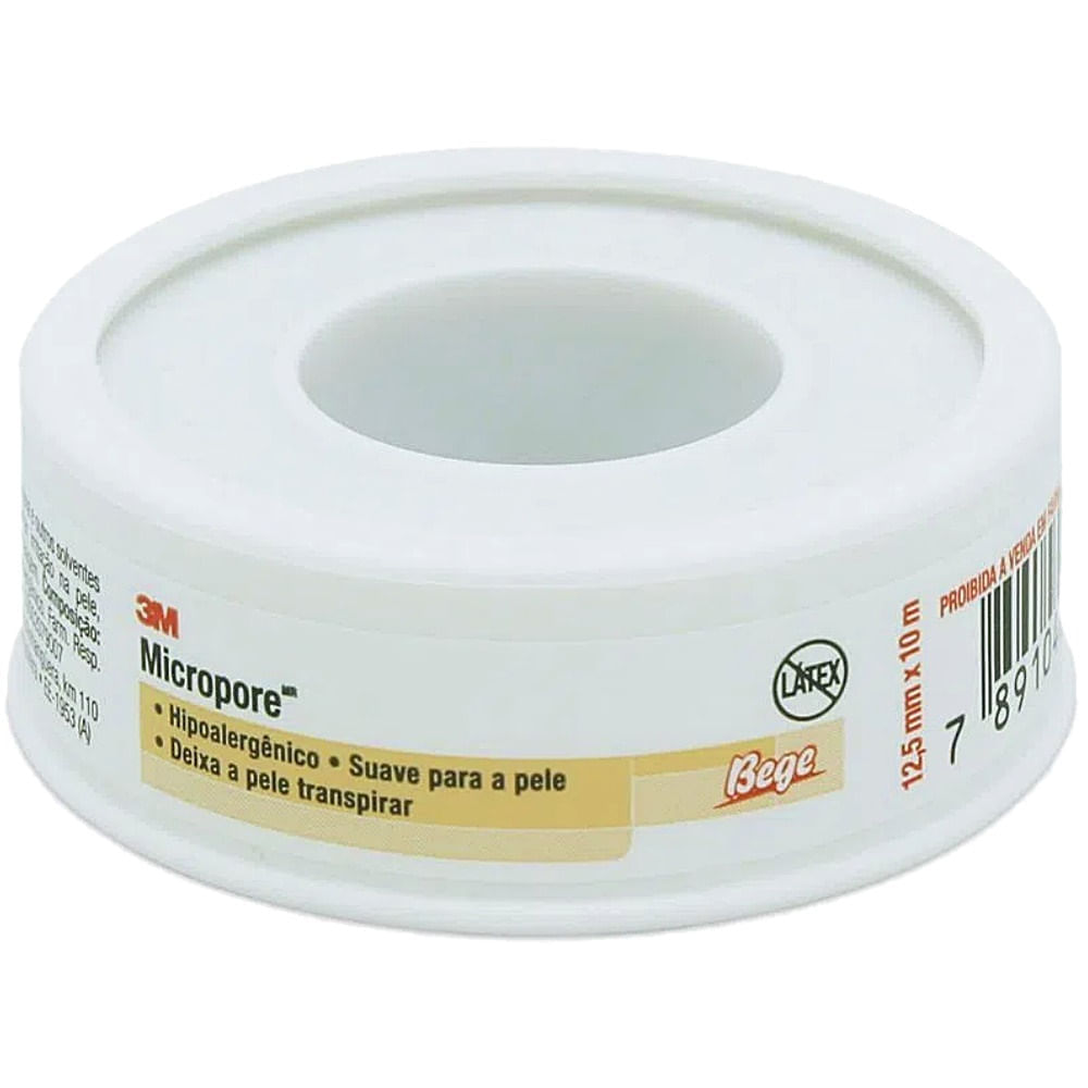 Fita Médica Micropore 3M 1533 Bege 12.5mmx10m unidade
