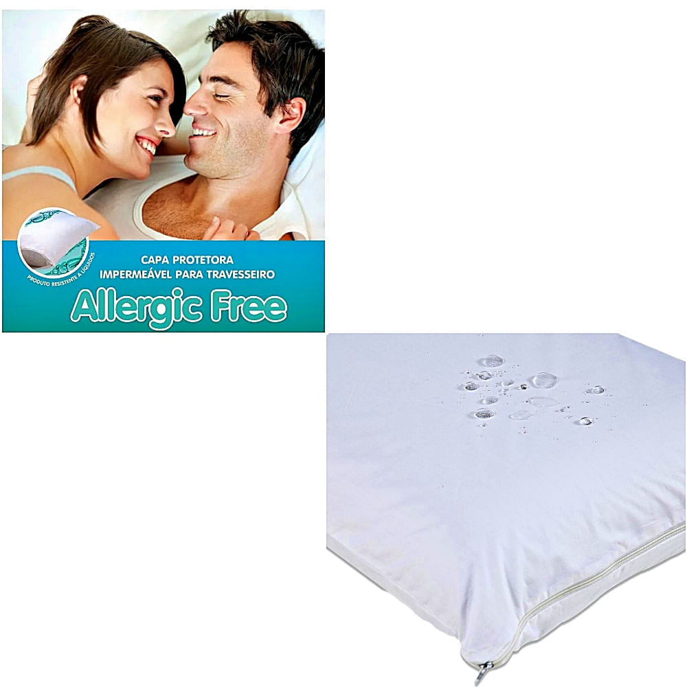 Capa Impermeável Travesseiro Allergic Free 50x70cm Unidade