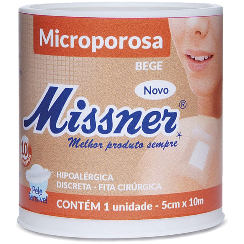 Fita Microporosa Missner Bege 5cmx10m unidade