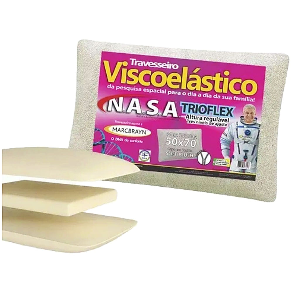 Travesseiro NASA Trioflex Marcbrayn 50X70cm unidade