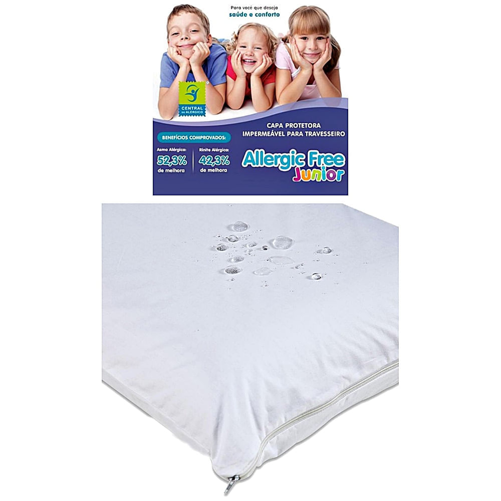 Capa Travesseiro Junior Anti-Acaro Allergi Free 45X65cm unidade
