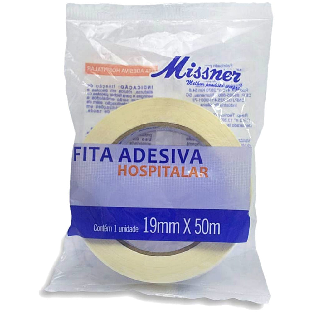 Fita Adesiva Crepe Hospitalar Missner 19mmx50m unidade