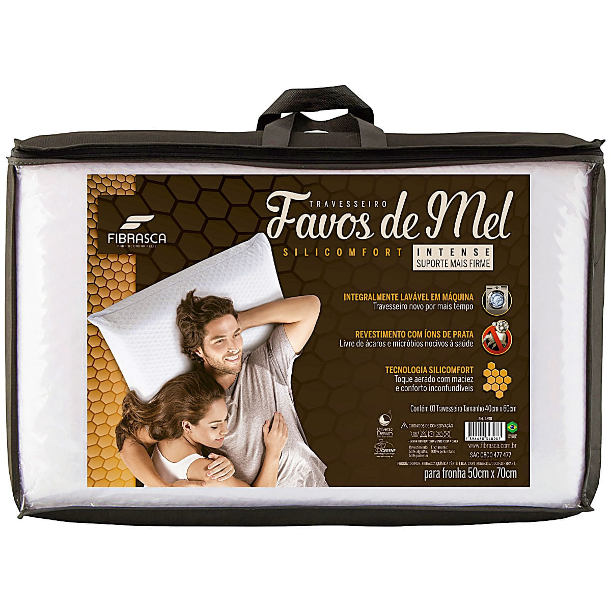 Travesseiro Favos De Mel Intense Fibrasca