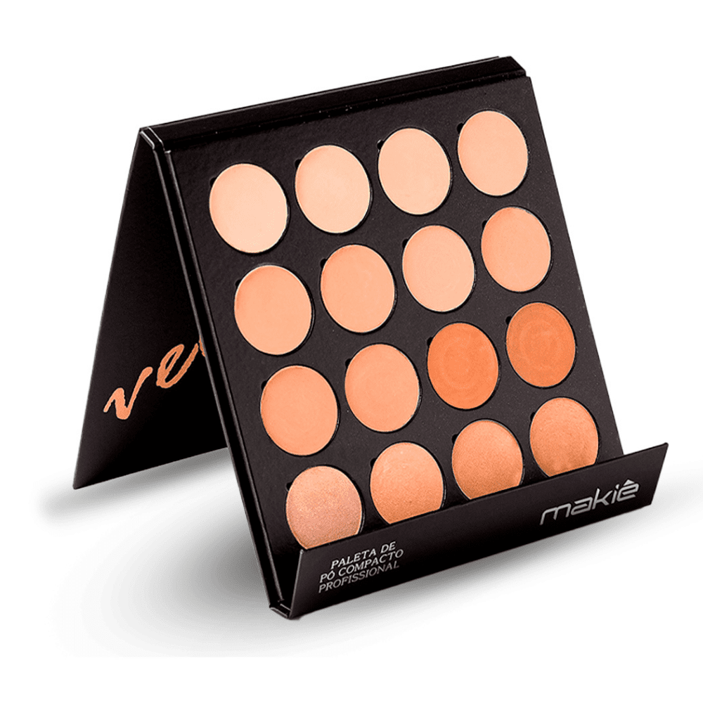 Makiê Velvet Paleta De Pó Compacto 16 Cores X 4g