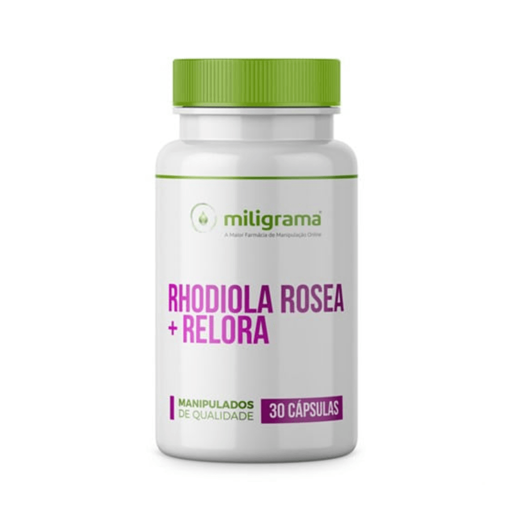 Estimulante Físico e Mental com Rhodiola e Relora Miligrama 30 Cápsulas