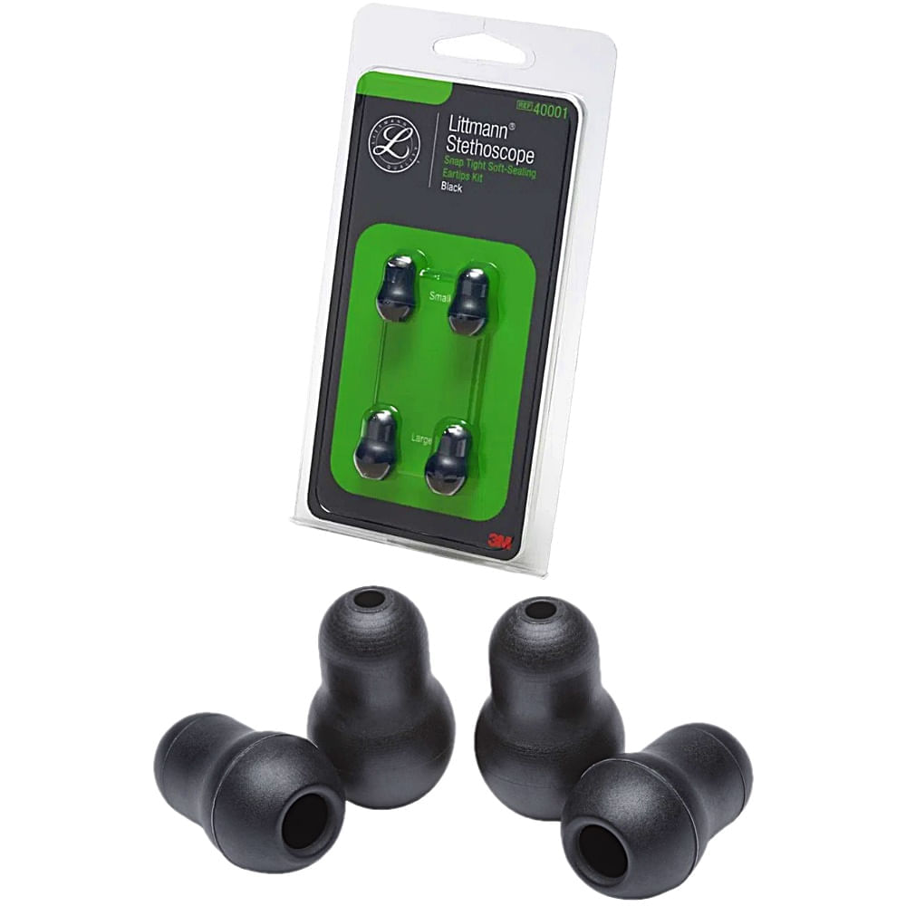 Kit De Olivas Para Estetoscopios Littmann 3m 40001 Preto