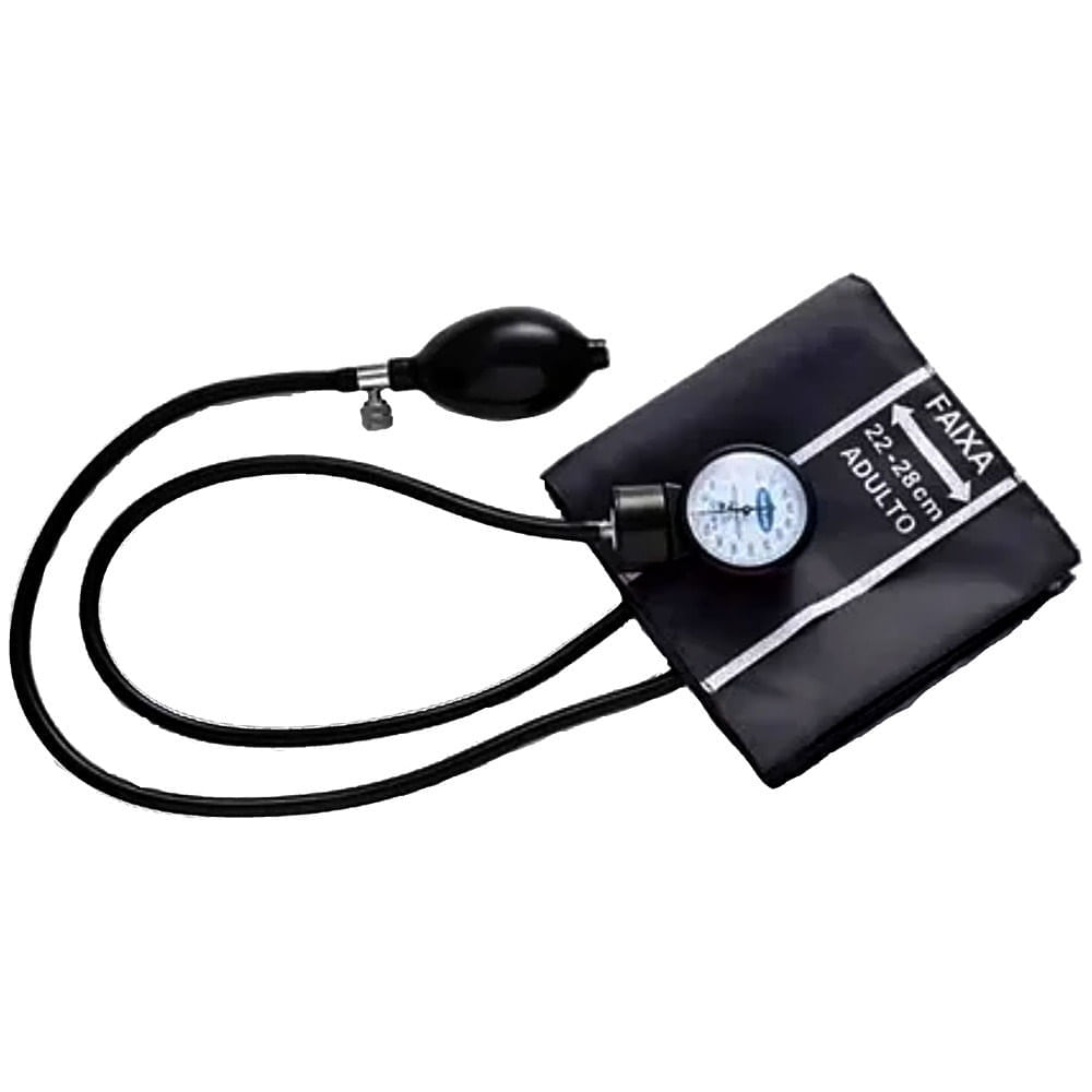 Aparelho De Pressão Medicate Velcro Adulto Preto