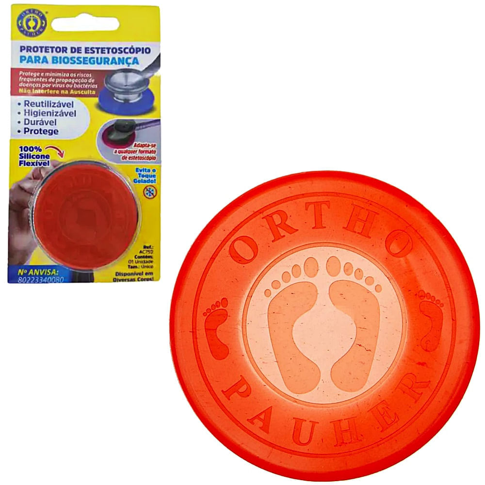 Protetor Estetoscópio para Biossegurança Vermelho unidade