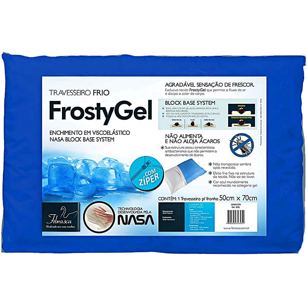 Travesseiro Frostygel Plumax Fibrasca 50x70x17cm
