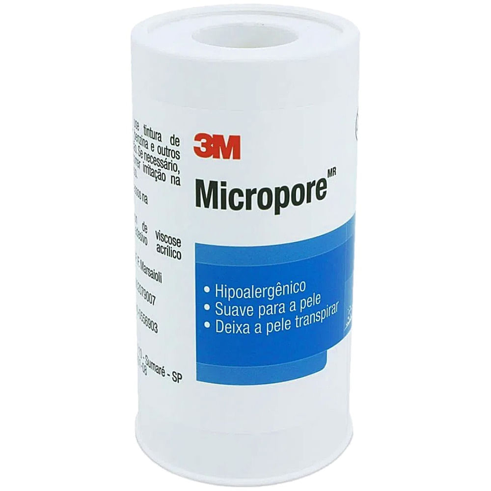 Fita Médica Micropore 3m 1530 Branca 100mmx10m Unidade