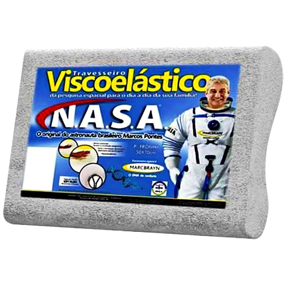 Travesseiro Nasa Anatômico 50x70cm Alto 14/12cm Unidade