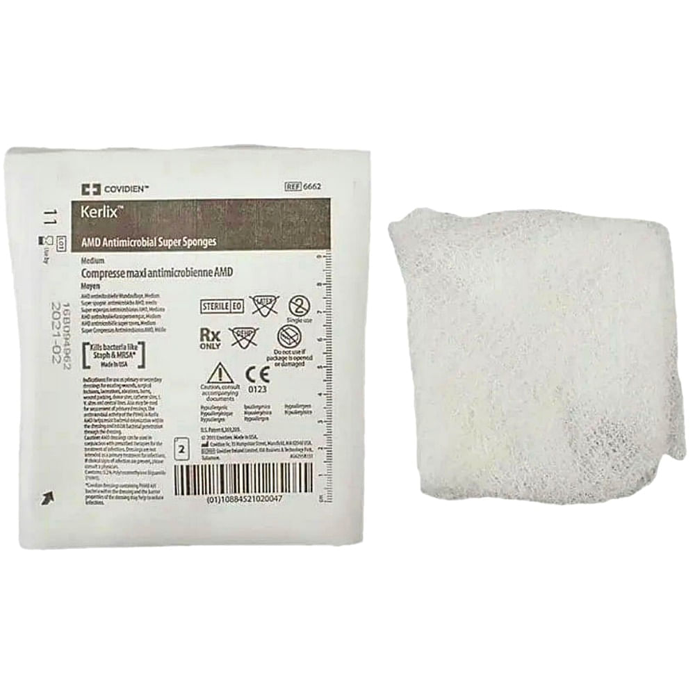Gaze com PHMB Kerlix AMD Antimicrobial 6662 15x17cm 2 unidades