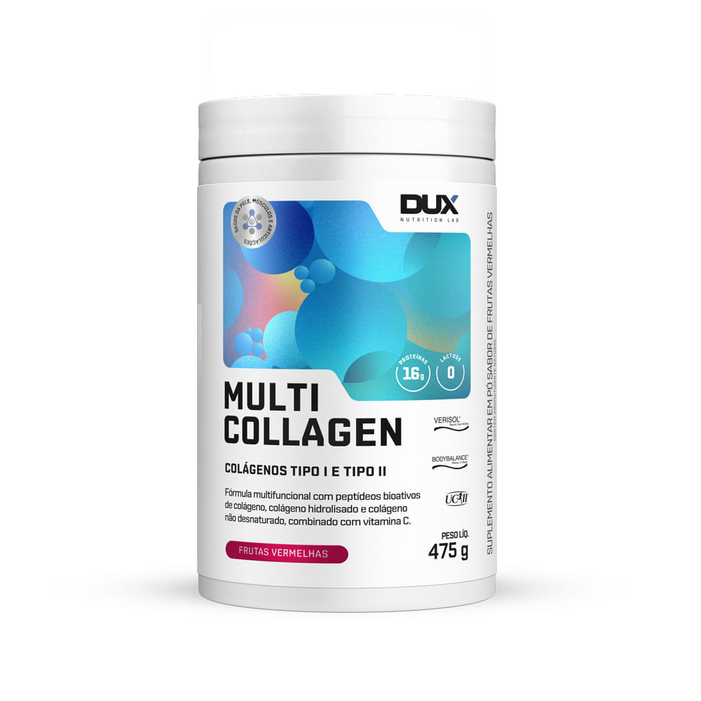 MULTI COLLAGEN FRUTAS VERMELHAS DUX NUTRITION 475G