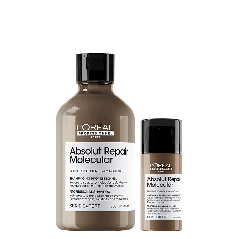 Kit L'oréal Professionnel Absolut Repair Molecular  Shampoo 300 Ml + Leavein 100 Ml